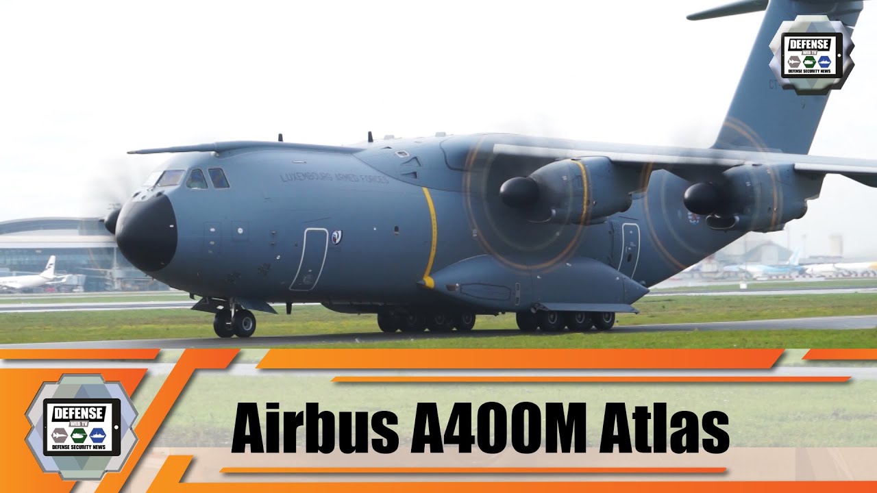 'Video thumbnail for Arrival of first A400M military transport aircraft of binational Luxembourg-Belgium unit at 15 Wing'