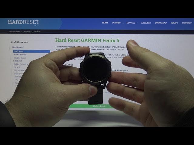 Video thumbnail for How to Factory Reset GARMIN Fenix 5 Performer – Delete All Content & Settings