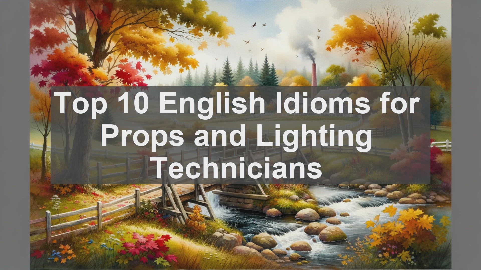 'Video thumbnail for Top 10 English Idioms for Props and Lighting Technicians'