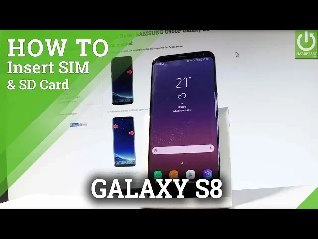 Video thumbnail for SAMSUNG Galaxy S8 INSERT SIM and SD Card / Set Up SIM & SD