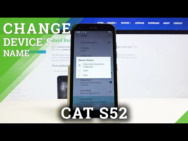 Video thumbnail for How to Change Device Theme in CAT S52 – Display Settings