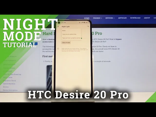 Video thumbnail for How to Enable Eye Comfort Mode in HTC Desire 20 Pro - Activate Night Shift