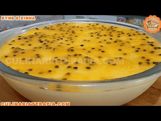 'Video thumbnail for PUDIM DE MARACUJÁ NA TRAVESSA SEM FORNO SEM OVOS, SOBREMESA FÁCIL E ECONÔMICA'