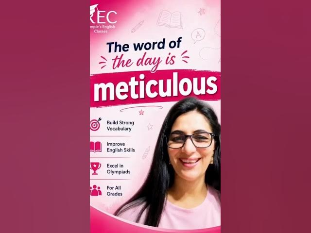 Video thumbnail for Have you heard this word “METICULOUS “??😱😱 #shorts #trending #youtubeshortsvideo
