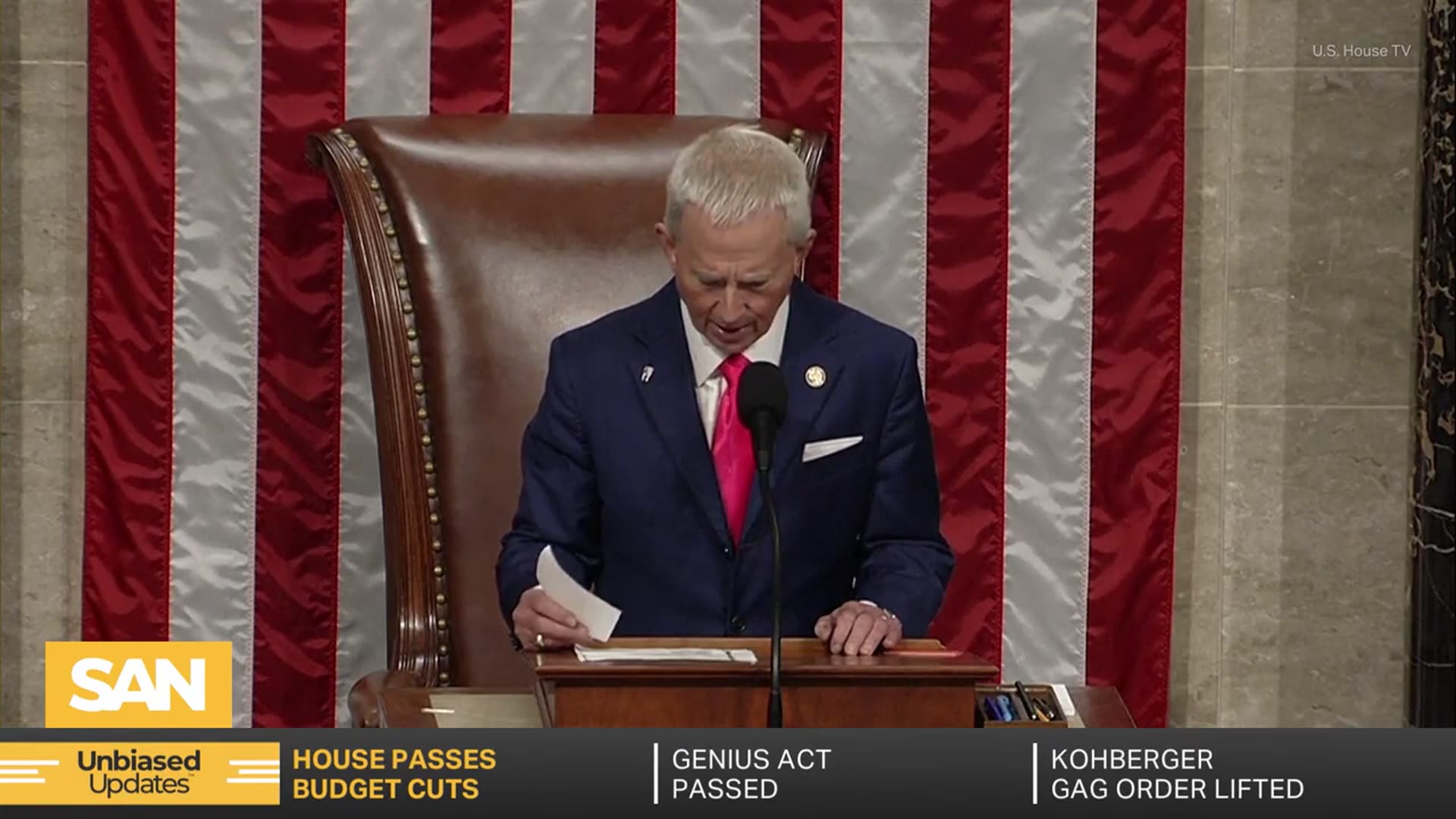 'Video thumbnail for Congress passes, sends $9B spending cuts bill to Trump’s desk'
