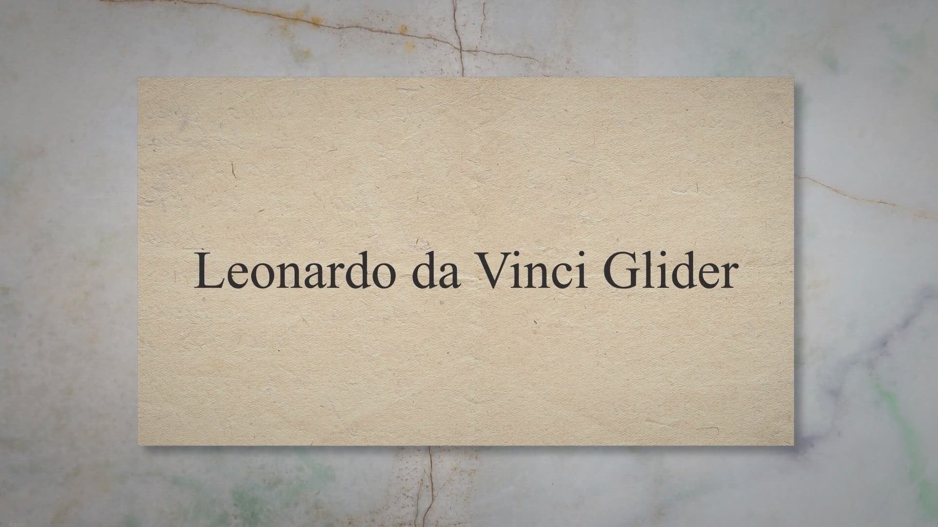 Video thumbnail for Leonardo da Vinci Glider