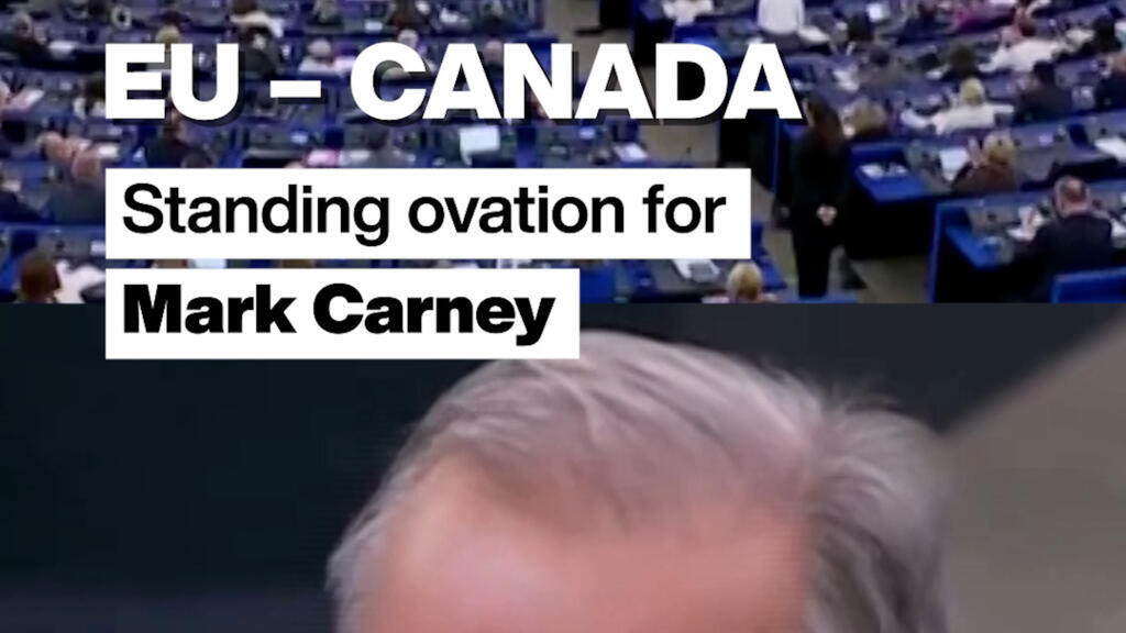 Video thumbnail for EU – Canada: Standing ovation for Mark Carney
