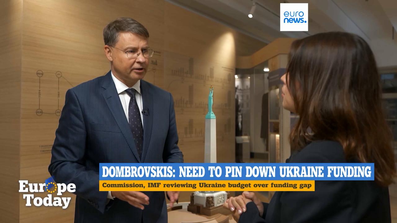 Video thumbnail for EU needs to 'pin down' Ukraine's exact budget needs, Dombrovskis tells Euronews