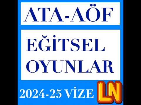 Video thumbnail for Ata Aöf Eğitsel Oyunlar 2024-2025 Vize Soruları