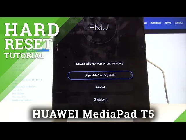 Video thumbnail for HARD RESET HUAWEI MediaPad T5 - Remove Personal Data / Bypass Screen Lock