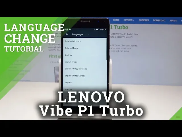 Video thumbnail for How to Change Language in LENOVO Vibe P1 Turbo - List of Languages
