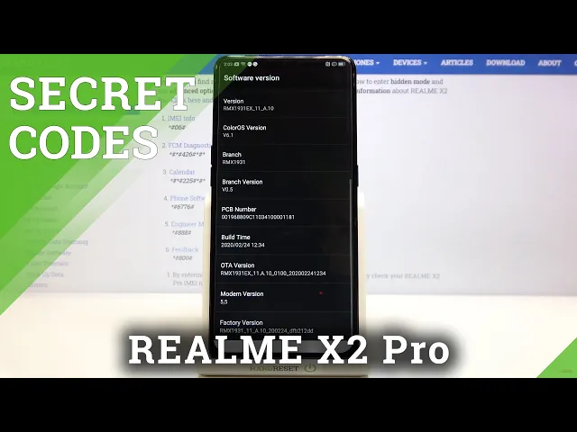 Video thumbnail for Secret Codes REALME X2 Pro – Open Hidden Modes / Testing Menu