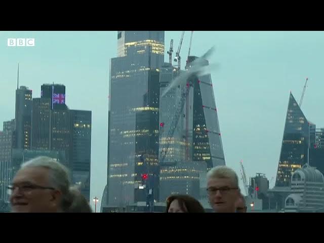 Video thumbnail for mournersr travel to view queen lying in state from across world- BBC news