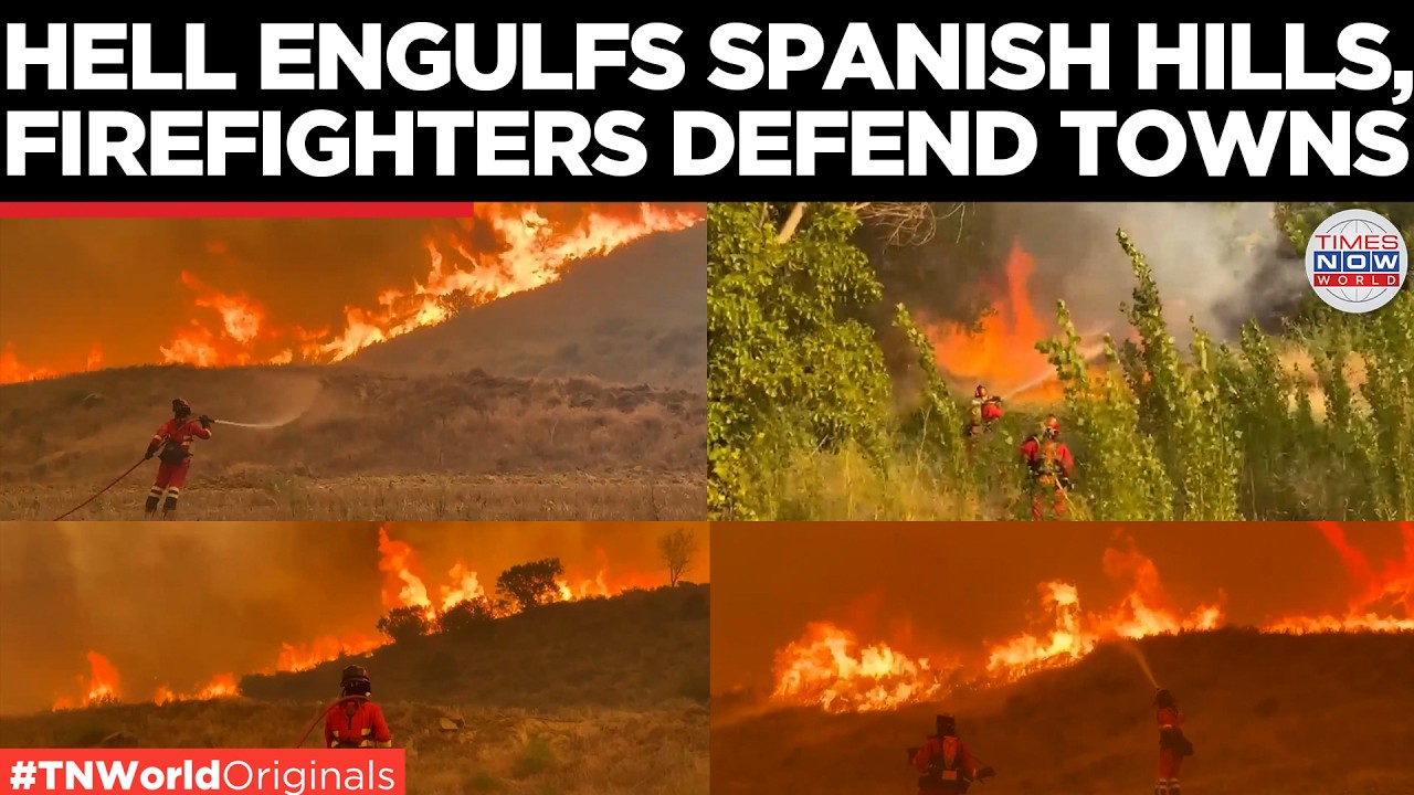 Video thumbnail for SPAIN IN FLAMES: 12,000-Hectare Blaze Threatens Uncastillo As Firefighters Battle Inferno