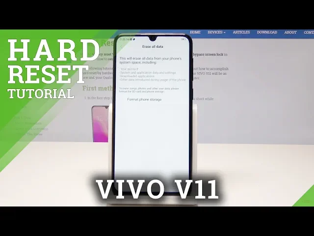 Video thumbnail for HARD RESET VIVO V11 - Restore Factory Settings / Delete Data