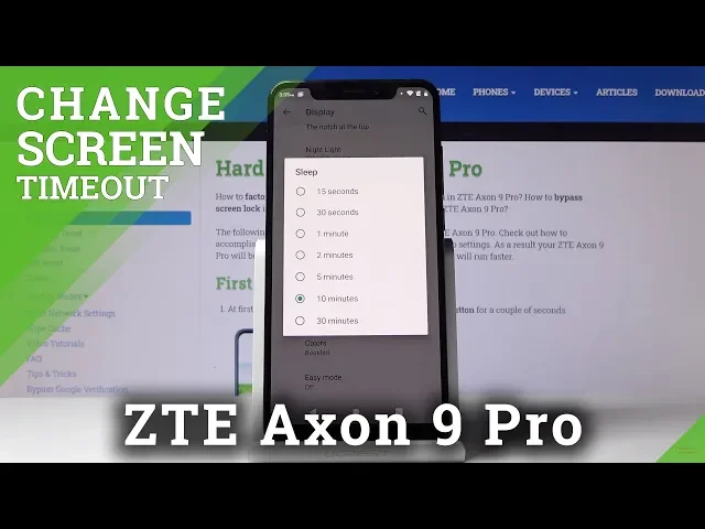 Video thumbnail for How to Change Screen Timeout in ZTE Axon 9 Pro – Screen Sleep Time
