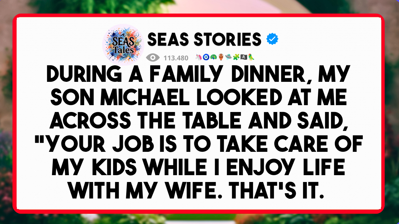 Video thumbnail for During a family dinner, my son Michael looked at me across the table and said: