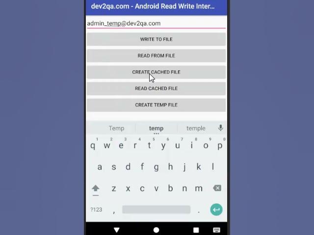 Video thumbnail for android read write internal storage file example