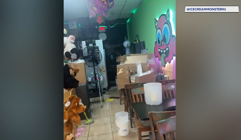 Video thumbnail for Popular Monmouth County ice cream shop closes after storm flooding damages interior