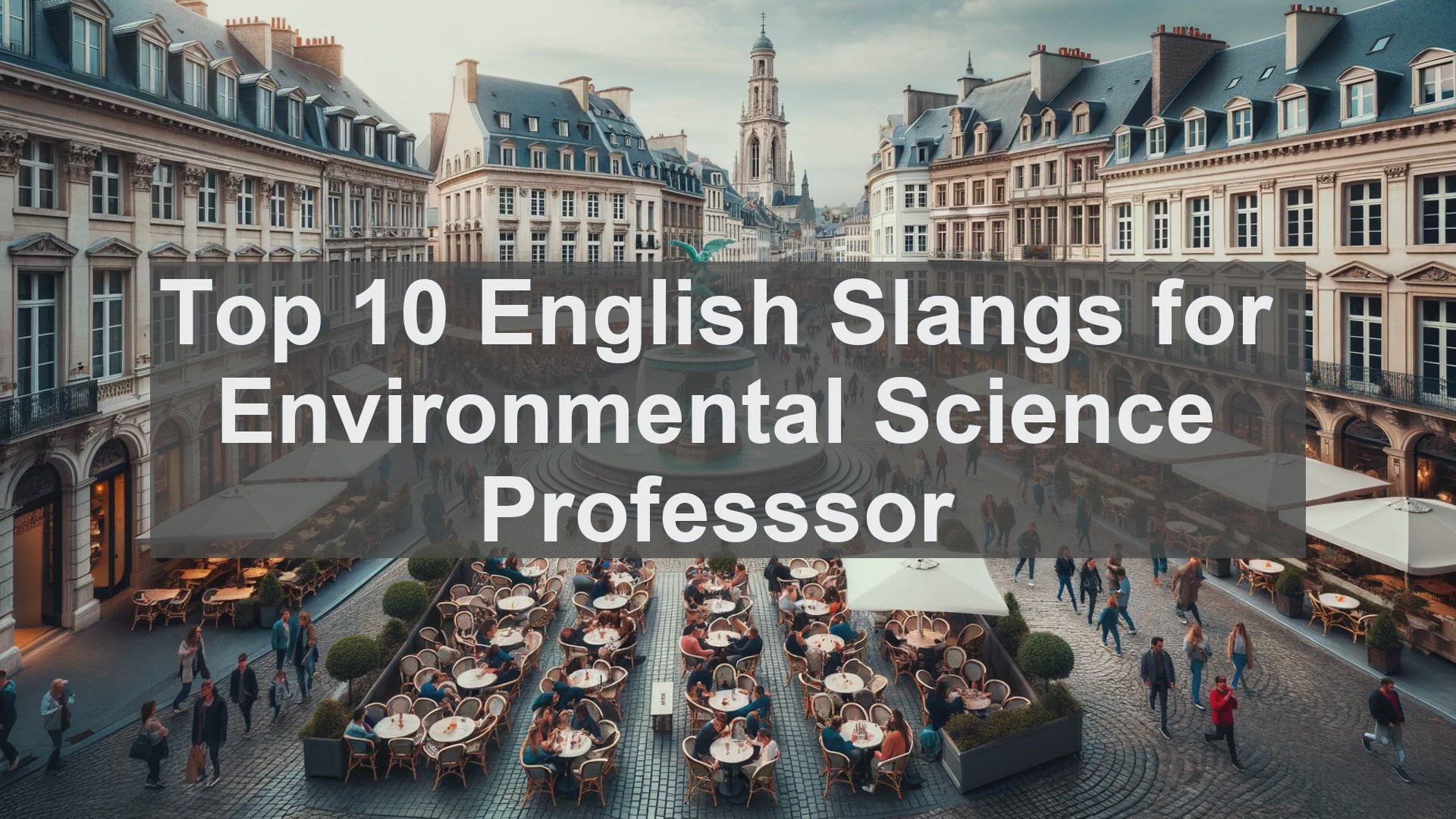 'Video thumbnail for Top 10 English Slangs for Environmental Science Professsor'