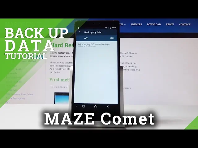 Video thumbnail for How to Enable Google Backup in Maze Comet - Activate Data Backup