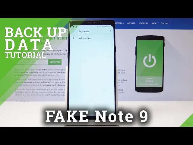Video thumbnail for How to Enable Google Backup on Fake SAMSUNG Galaxy Note 9 - Add Backup Account