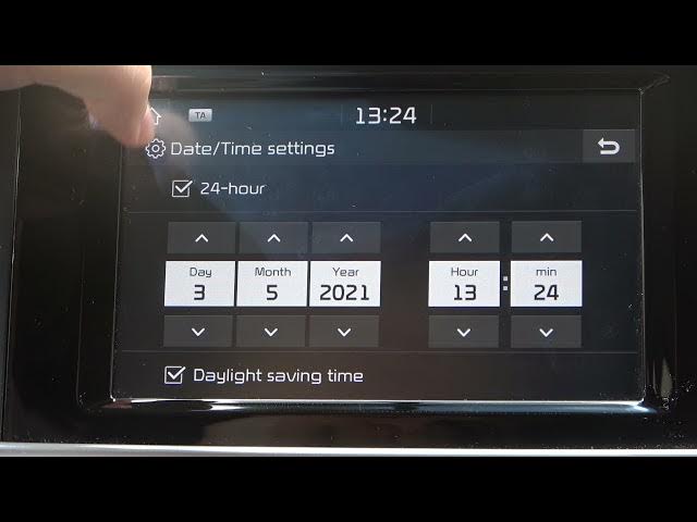 Video thumbnail for How to Turn On / Off 24 hour format in KIA Sportage? 2019 Fourth Generation