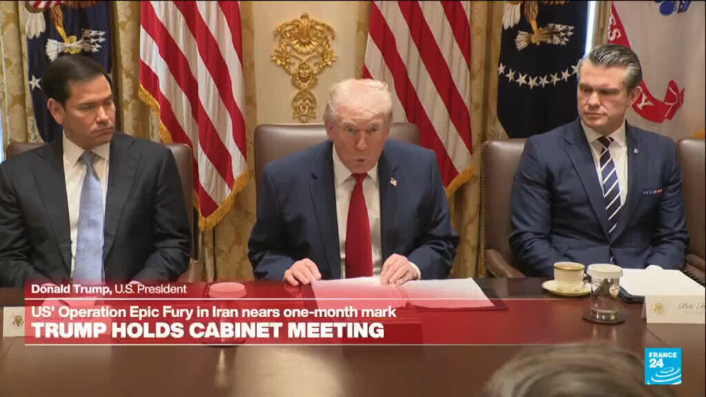 Video thumbnail for REPLAY: US President Donald Trump holds cabinet meeting