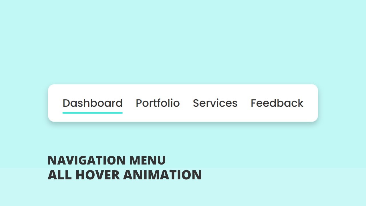 'Video thumbnail for All Navigation Menu Hover Animation in HTML and CSS'
