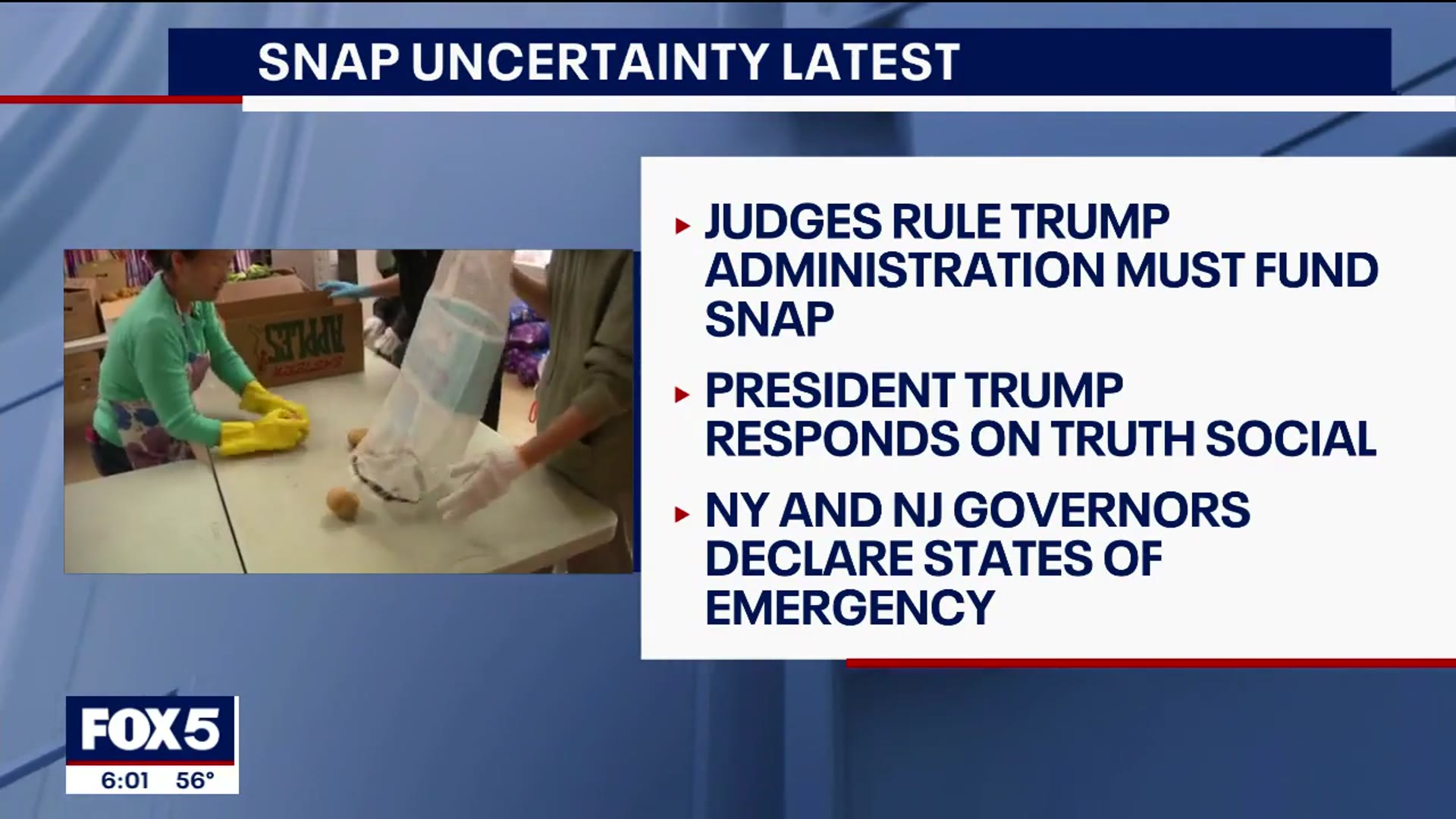 'Video thumbnail for NY, NJ declare emergencies over SNAP funds'