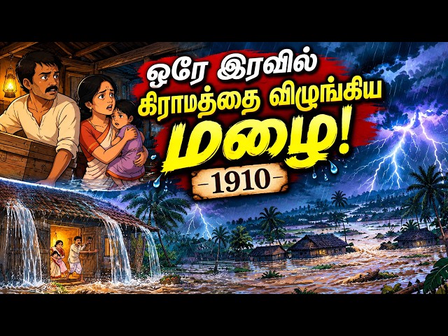 Video thumbnail for ஒரே இரவில் கிராமத்தை விழுங்கிய மழை! 🌧️ | 1910 | Ghibli Style 2D Animation
