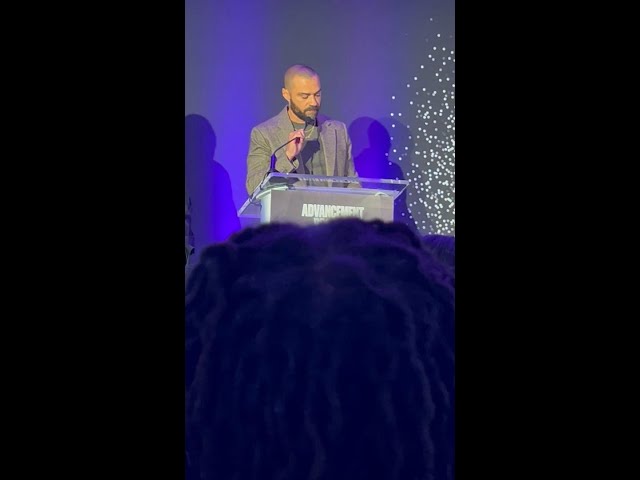 Video thumbnail for Advancement Project board member Jesse Williams speaks during group's 25th anniversary celebration