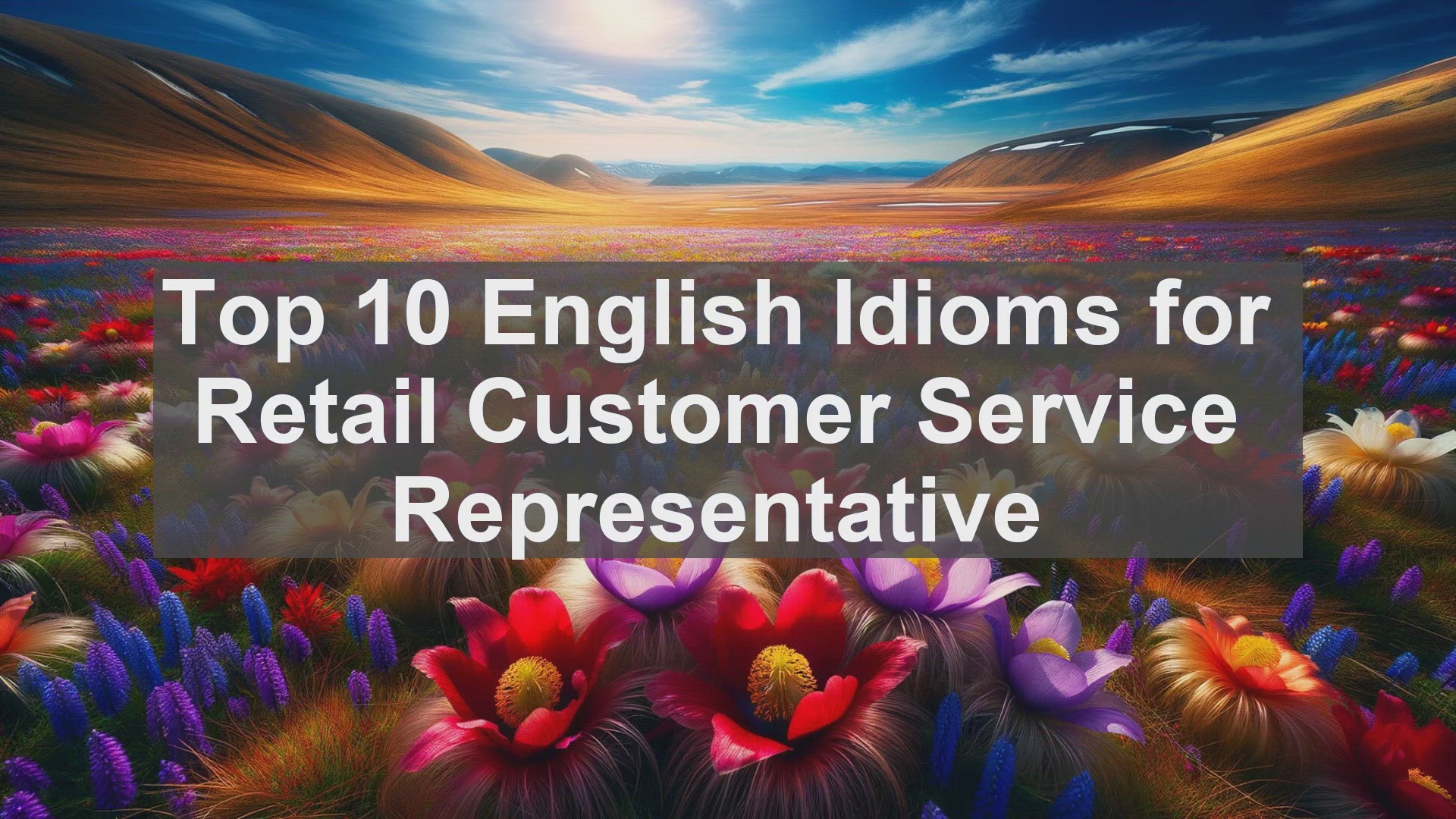 'Video thumbnail for Top 10 English Idioms for Retail Customer Service Representative'