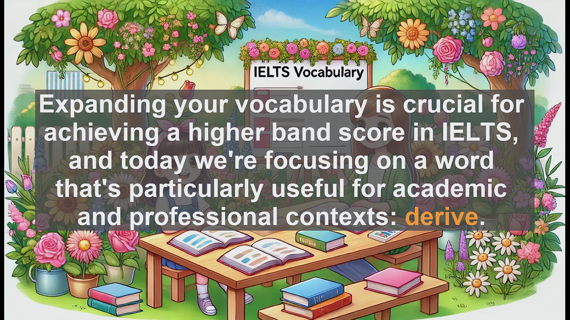 'Video thumbnail for 2500 Must Know IELTS 6.5 Vocabulary - Understanding 'Derive': Boost Your IELTS Vocabulary'