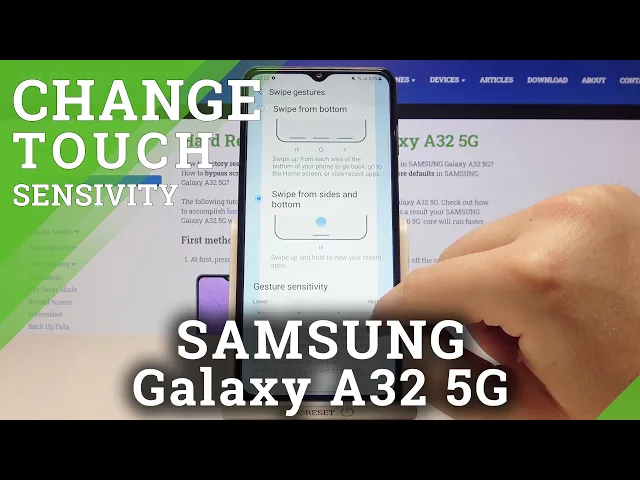 Video thumbnail for Samsung Galaxy A32 - How to Change Display Sensitivity