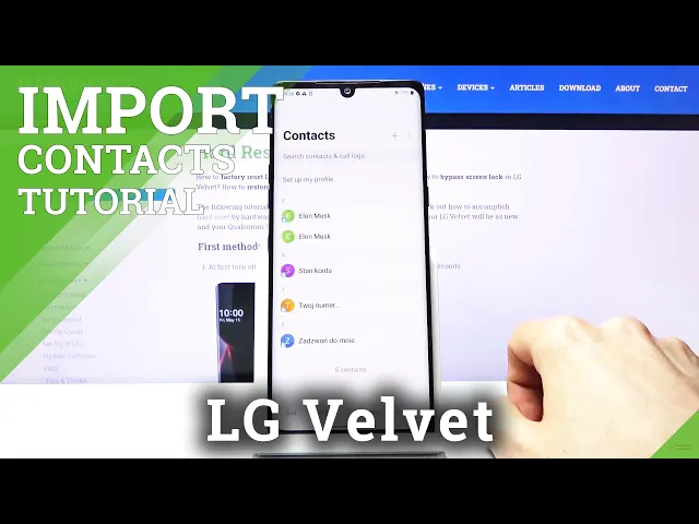 Video thumbnail for How to Import Contacts in LG Velvet – Relocate Contact List
