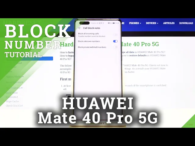 Video thumbnail for How to Block Number on HUAWEI Mate 40 Pro – Block Unwanted Calls