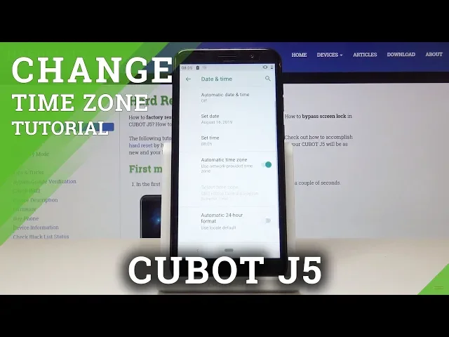 Video thumbnail for How to Set Up Date & Time in CUBOT J5 - Time Settings