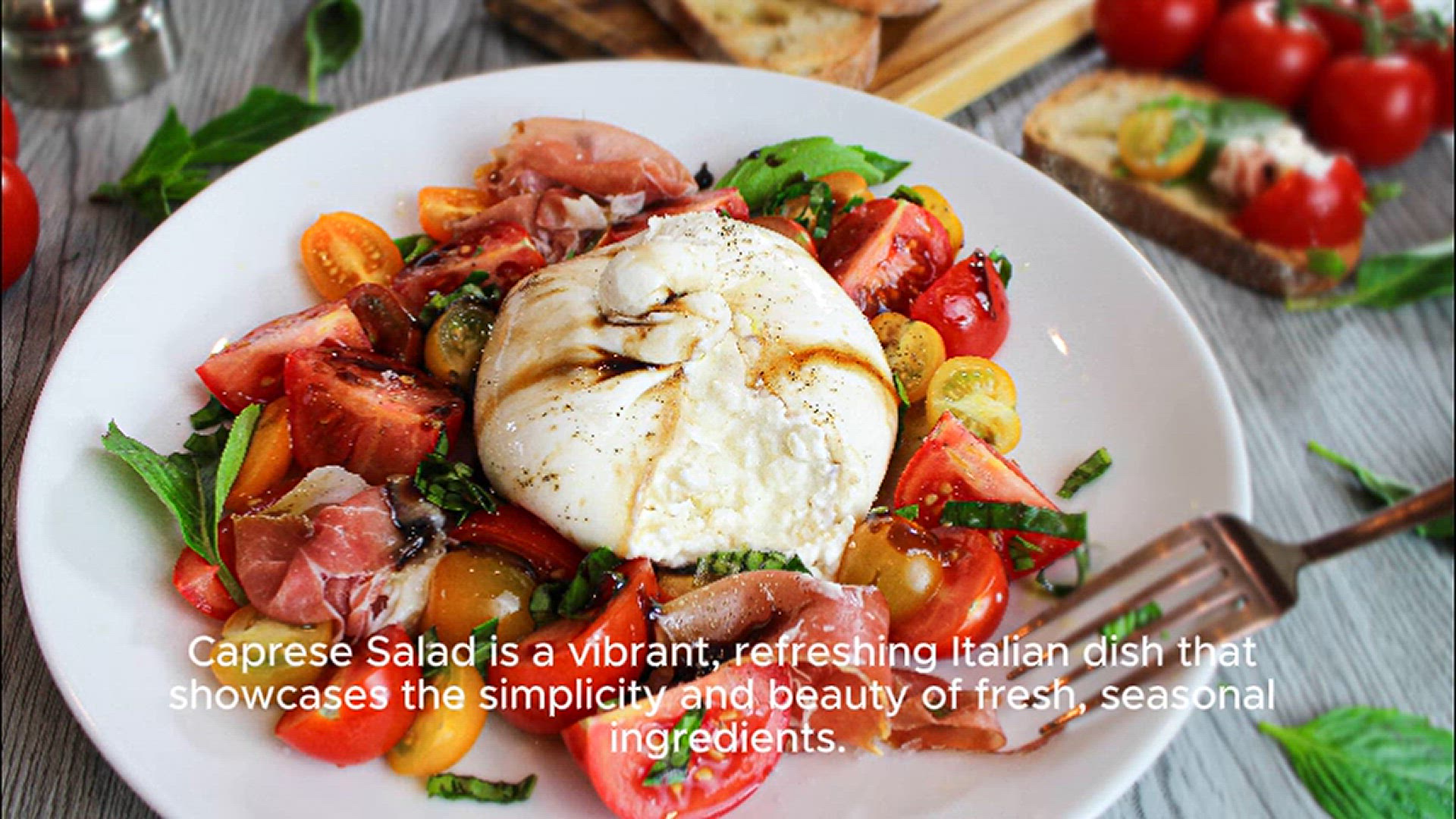 'Video thumbnail for Burrata salad recipe'