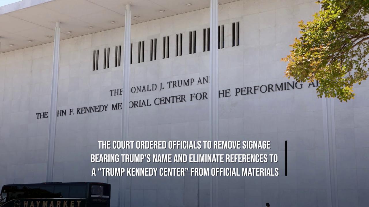 Video thumbnail for Kennedy Center Ordered To Remove Trump Name After Court Ruling.