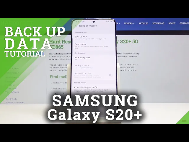 Video thumbnail for How to Create Google Backup on SAMSUNG Galaxy S20+ - Backup Data Tutorial