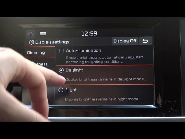 Video thumbnail for How to Turn On / Off Auto Brightness in KIA Sportage? 2019 Fourth Generation