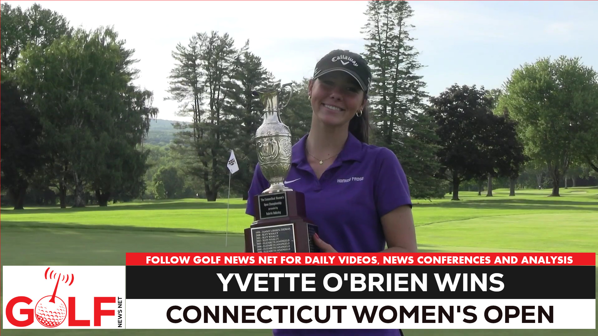 Video thumbnail for Yvette O'Brien wins 27th Connecticut Women's Open, makes Connecticut golf history