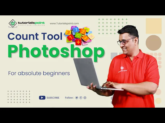 'Video thumbnail for Count tool in Adobe Photoshop | Adobe Photoshop | Tutorials Point'