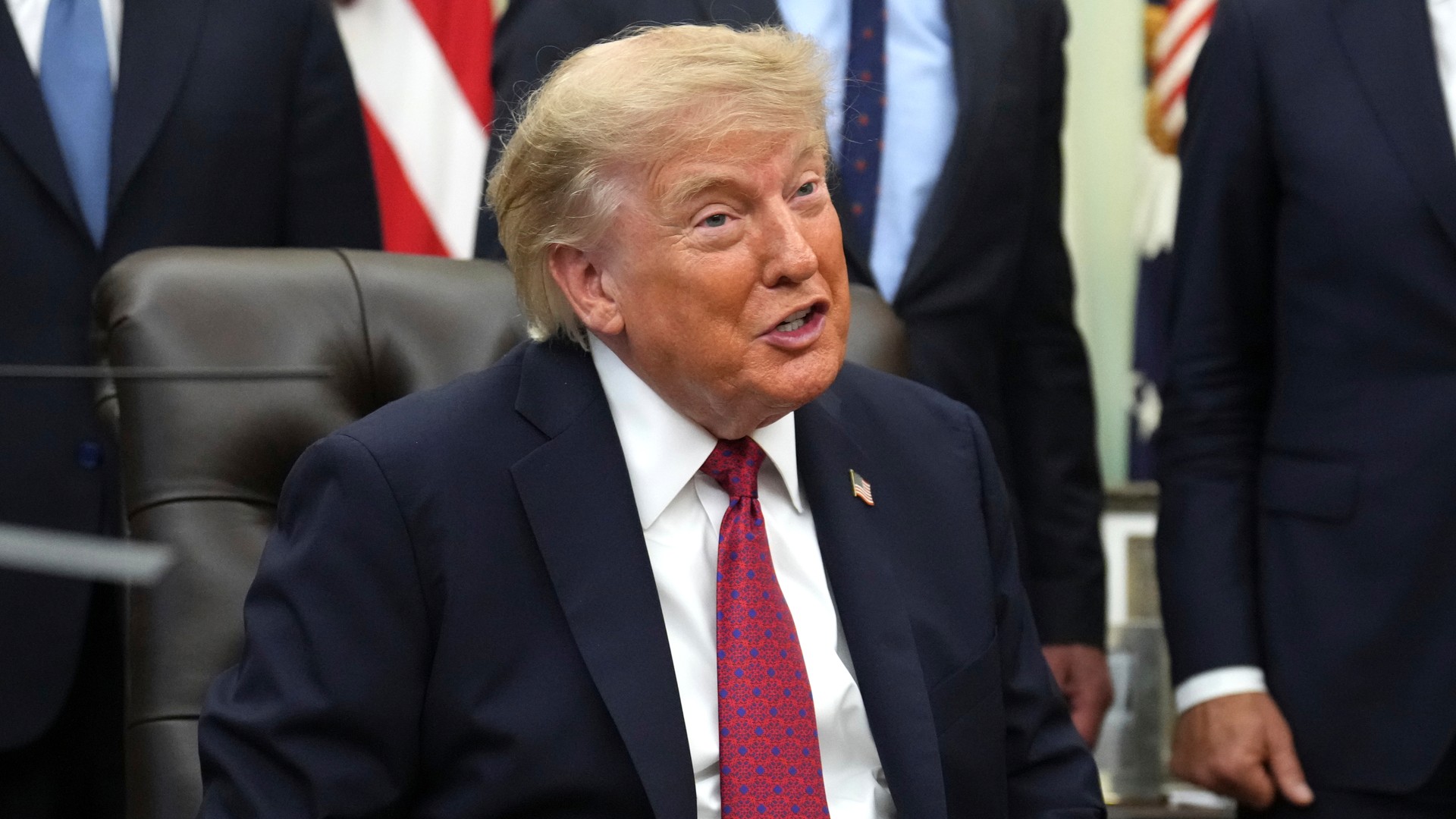 Video thumbnail for Trump threatens new Iran strikes as tankers are hit near Strait of Hormuz