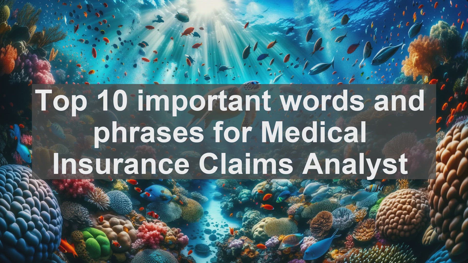 'Video thumbnail for Top 10 important words and phrases for Medical Insurance Claims Analyst'