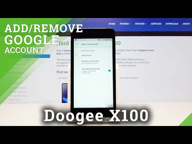 Video thumbnail for How to Add Google Account in DOOGEE X100 – Remove Google Account