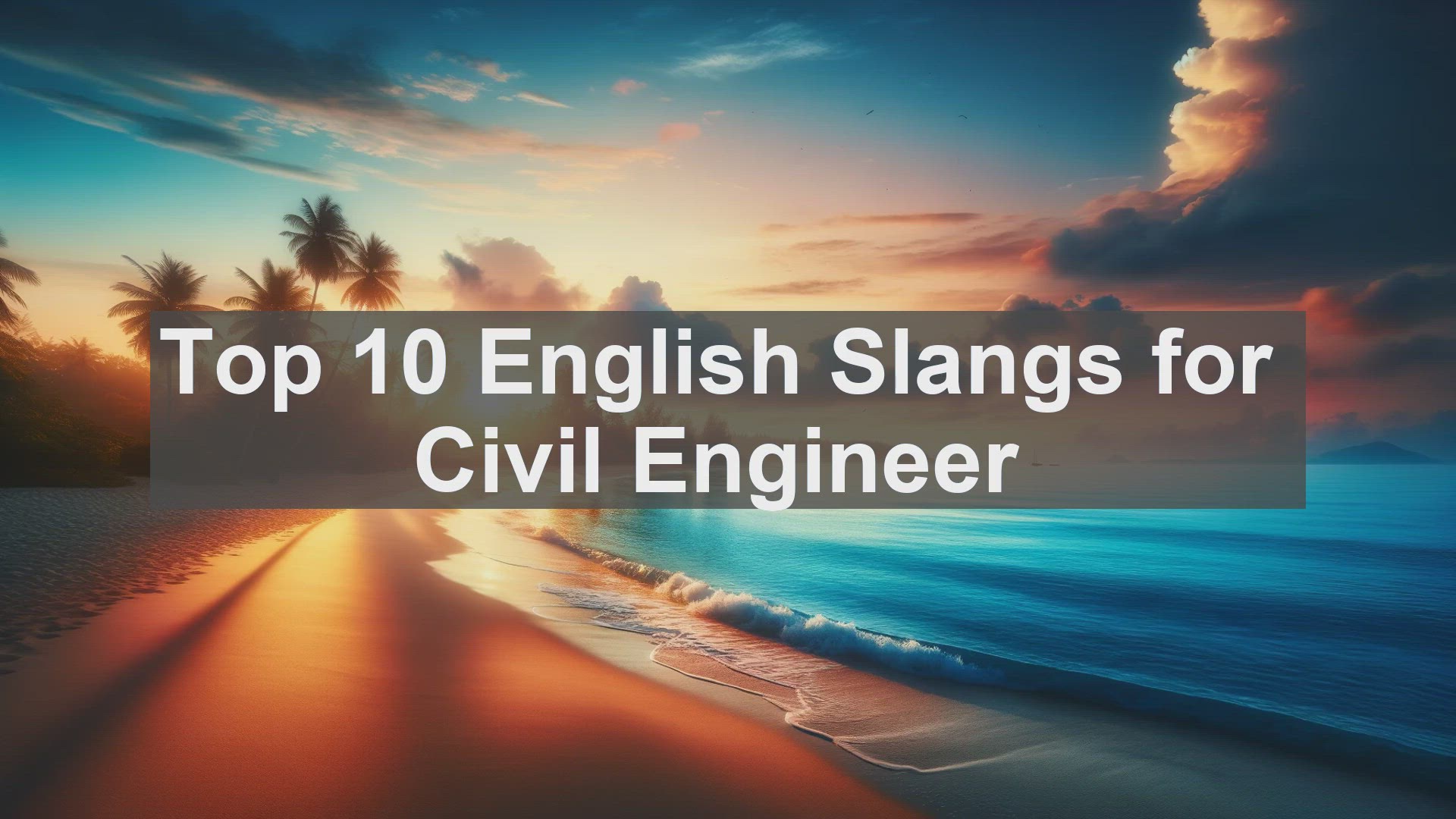 'Video thumbnail for Top 10 English Slangs for Civil Engineer'