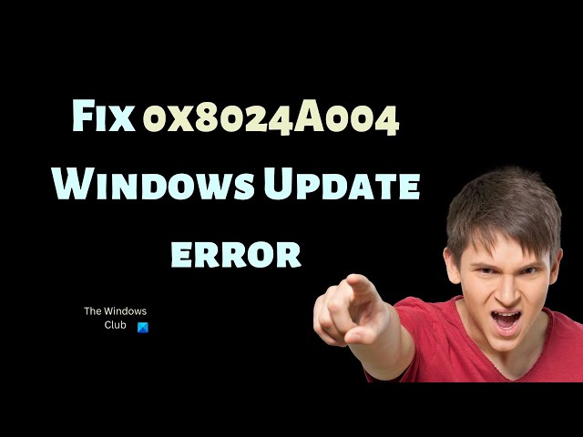Video thumbnail for Fix 0x8024A004 Windows Update error