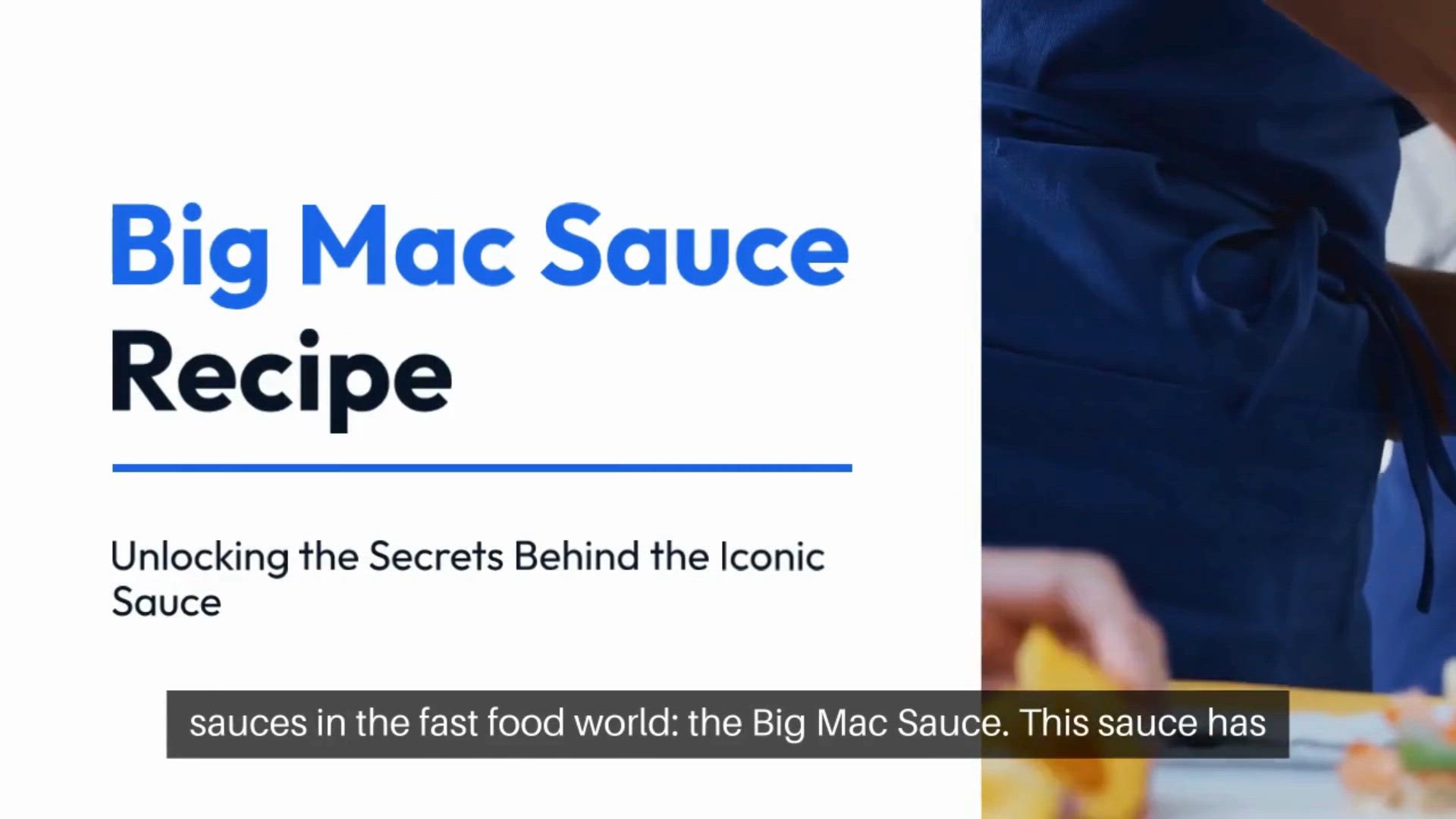 Video thumbnail for Big Mac Sauce Recipe -Homemade